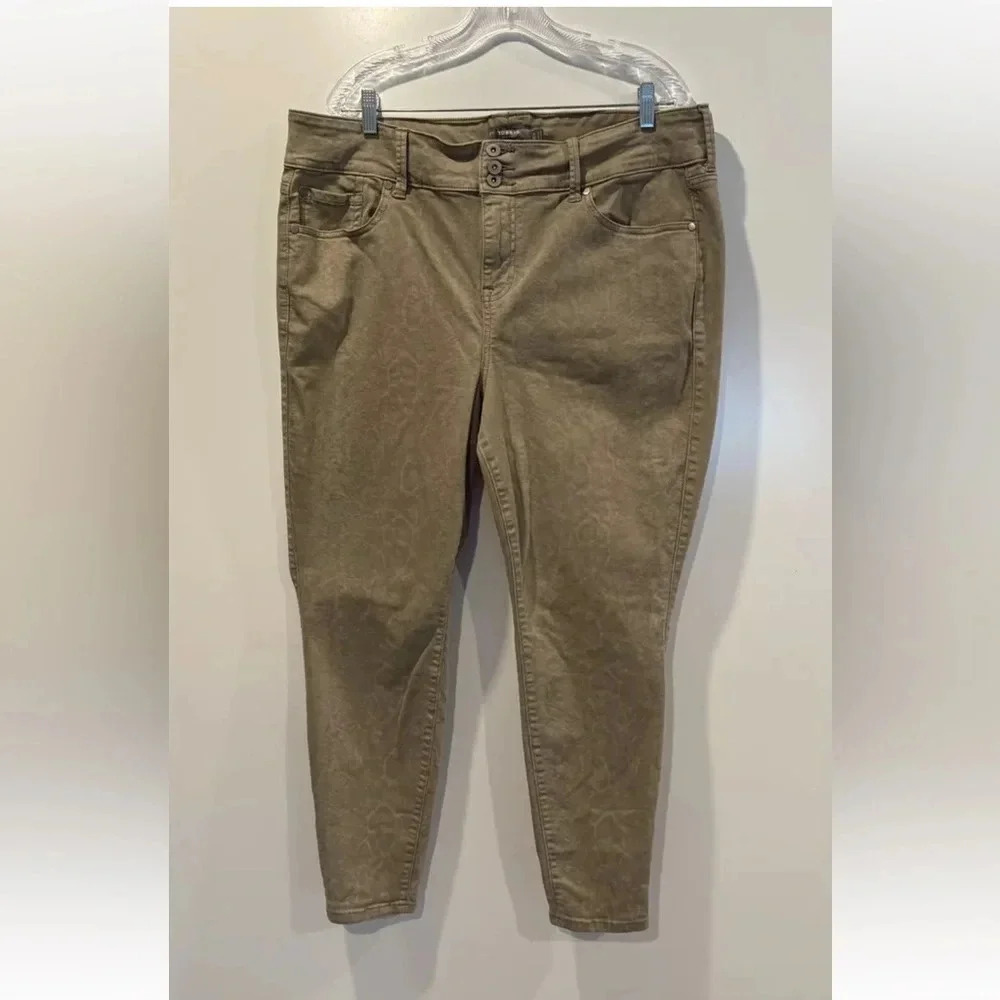 Torrid Tan Python Print Super Soft Jeggings Women… - image 1